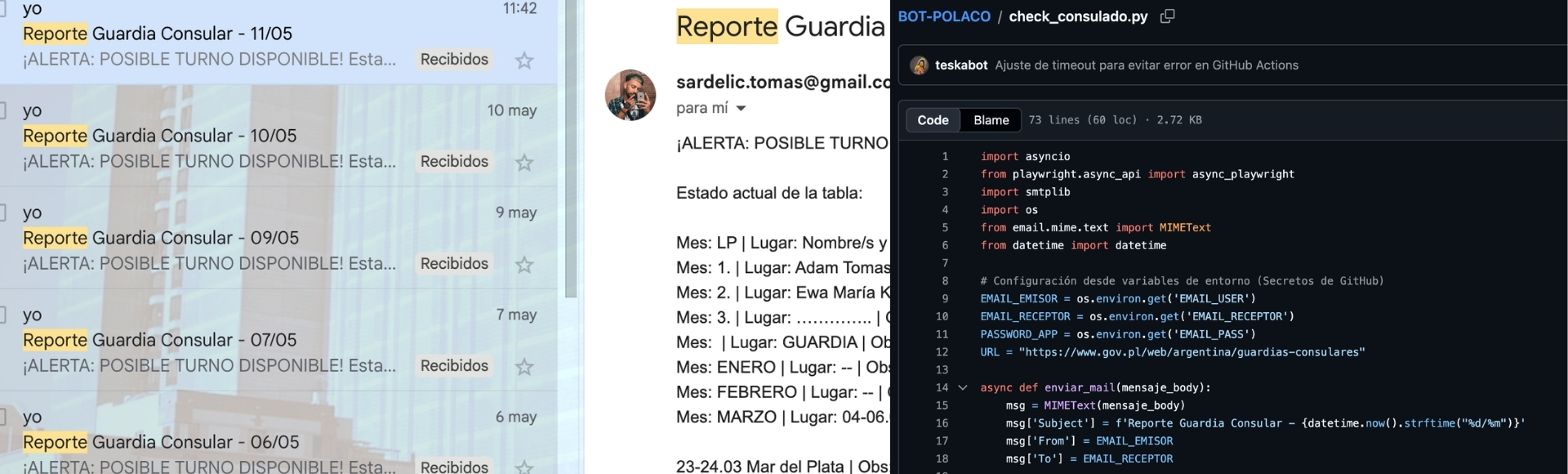 Visualización del Bot